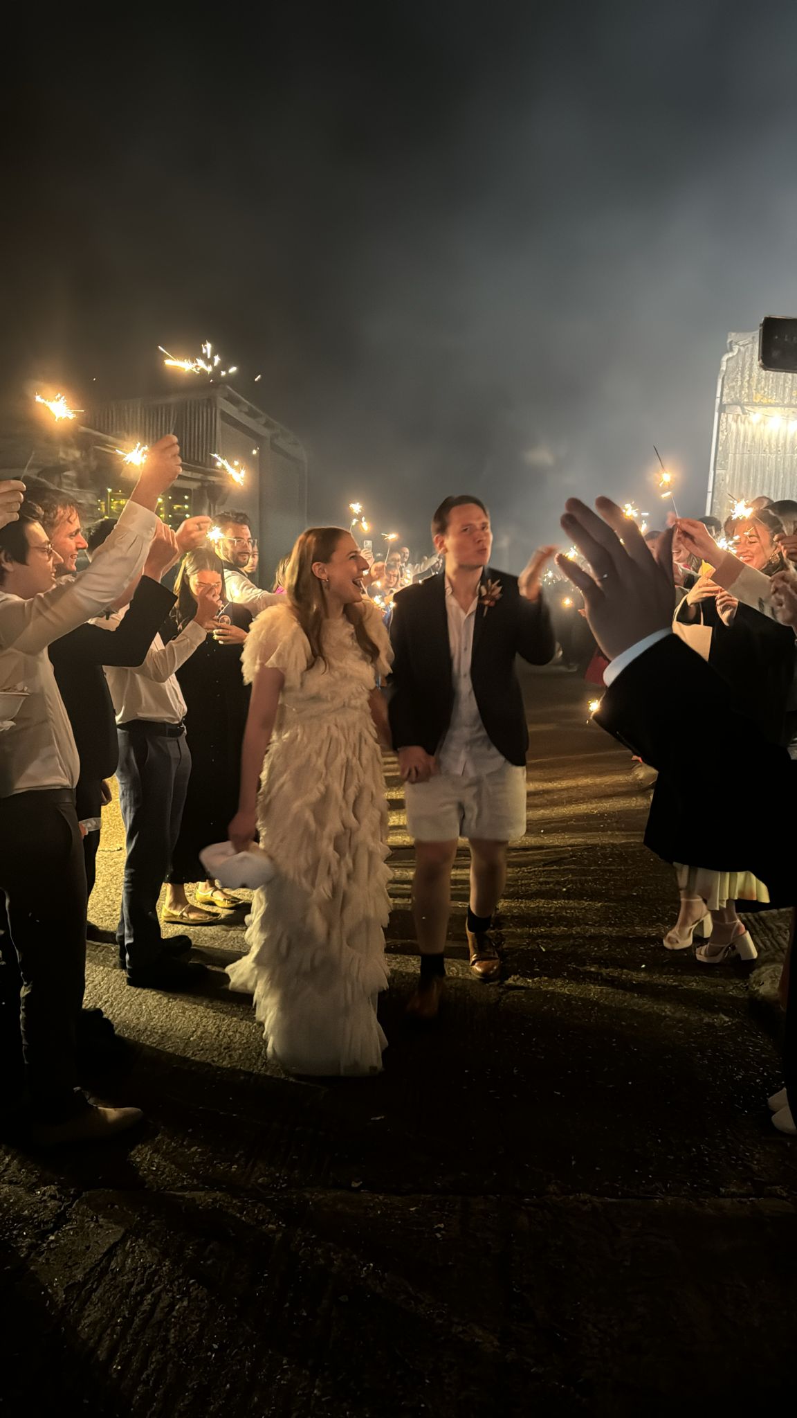 Newly wedded couple's party